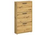 Carryhome Schuhkipper, Eiche Artisan, Kunststoff, 59x103x17 cm, Typenauswahl, stehend, Garderobe, Schuhaufbewahrung, Schuhkipper