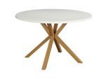 Mid.you Esstisch, Weiß, Metall, Holzwerkstoff, rund, eckig, 120x76x120 cm, Esszimmer, Tische, Esstische, Esstische rund