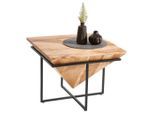 Landscape Couchtisch, Natur, Schwarz, Holz, Metall, Akazie, teilmassiv, quadratisch, eckig, 60x45x60 cm, Wohnzimmer, Wohnzimmertische, Couchtische, Couchtische Metall