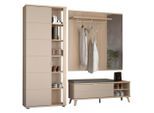 Stylife Garderobe Basel-G, Eiche, Kaschmir, Holzwerkstoff, 5-teilig, 225x199x38 cm, Garderobe, Garderoben-Sets & Serien, Garderoben-Sets