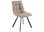 Xora Stuhl, Braun, Schwarz, Metall, Textil, eckig, 47x61x86 cm, Stoffauswahl, Esszimmer, Stühle, Esszimmerstühle, Vierfußstühle