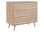 Mid.you Kommode, Sonoma Eiche, Holz, Eiche, 3 Schublade(n) Schubladen, 80x80x40 cm, Typenauswahl, Beimöbel erhältlich, Wohnzimmer, Kommoden & Sideboards, Kommoden