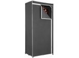 Carryhome Stoffschrank, Grau, Metall, Kunststoff, Textil, 75x160x50 cm, Schlafzimmer, Kleiderschränke, Stoffschrank