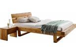 Schlafzimmer-Set HOME AFFAIRE "Ultima, 3-tlg., Bettgestell & 2 Nachttische aus massivem Fichtenholz", beige (natur), B/H: 180cm x 200cm, Massivholz, Schlafzimmermöbel-Sets