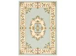 Teppich Gr. 2, bunt (hellblau, gemustert), B:70cm H:15mm L:140cm, Wolle, Teppiche, Teppich