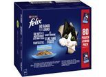 Felix So gut wie es aussieht Nassfutter Katze, Adult, Aus dem Wasser 80x85 g