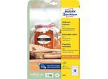 Avery® Zweckform Etiketten 5087, Format A4, ablösbar, druckergeeignet, 63,5 x 42,3 mm, 10 Bogen mit 180 Stück, FSC®-Papier, oval, weiß