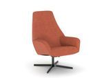 Nowy Styl Drehsessel Barrique, mit Armlehnen, B 540 x T 515 x H 410 mm, Polyesterbezug/Aluminium, cinnamonbraun/schwarz