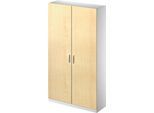 Schäfer Shop Genius Akten-/Garderobenschrank TETRIS SOLID, 5 OH, B 1200 mm, Ahorn-Dekor/weißalu