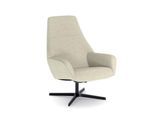 Nowy Styl Drehsessel Barrique, mit Armlehnen, B 540 x T 515 x H 410 mm, Polyesterbezug/Aluminium, braun/schwarz