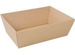Geschenkkorb SAWP 181.705, rechteckig, groß, L 373 x B 285 x H 120 mm, Wellpappe, kraft-braun, 1 Stück