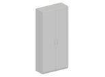 Schäfer Shop Genius Garderobenschrank TETRIS SOLID, 6 OH, 1 Fachboden, Kleiderstange, abschließbar, B 1000 x T 412 x H 2143 mm, weißalu/lichtgrau