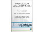 moedel Türschild Madrid Silver Line, Aluminiumrahmen, nicht reflektierende Acrylglasscheibe, Schiebeführung, Schraub-/Klebemontage, alusilber, B 299,5 x H 422,5 mm