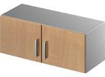 Schäfer Shop Genius Aufsatzschrank TETRIS SOLID, Stahlkorpus, 1 OH, B 1000 mm, Buche-Dekor/weißalu