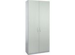 Schäfer Shop Genius Flügeltürenschrank TETRIS SOLID, Stahlkorpus, 6 OH, B 1000 mm, abschließbar, lichtgrau/weißalu