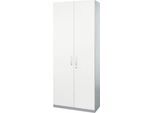 Schäfer Shop Genius Flügeltürenschrank TETRIS SOLID, Stahlkorpus, 5 OH, B 1000 mm, abschließbar, weiß/weißalu