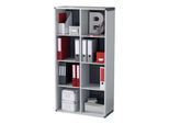 Aktenregal, grau-anthrazit, 8 Fächer, B 790 x T 330 x H 1548