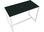 meet by Paperflow Stehtisch Easy Desk, aus Metall, mit Bodenausgleichsschrauben, H 1100 mm, desinfektionsmittelbeständig, anthrazit/weiß