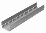 SSI Schäfer Längsrinne zur Schubladenunterteilung, bis zu 4 Stück in eine Schublade einsetzbar, B 118 x H 66 x L 456 mm, Stahlblech, silber