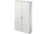 Schäfer Shop Genius Akten-/Garderobenschrank TETRIS SOLID, B 1200 mm, 5 OH, abschließbar, lichtgrau/weißalu