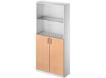 Schäfer Shop Genius Kombischrank TETRIS SOLID, 5 OH, Glas- und Flügeltüren, B 1000 mm, abschließbar