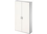 Schäfer Shop Genius Akten-/Garderobenschrank TETRIS SOLID, B 1200 mm, 5 OH, abschließbar, weiß/weißalu