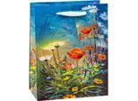 Geschenktüten Set TSI Fine Arts, 12-teilig, 4 verschiedene Motive, A5, Tragekordel, Beschriftungskärtchen, B 180 x T 100 x H 230 mm, PP-Folie, bunt