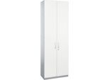 Schäfer Shop Genius Flügeltürenschrank TETRIS SOLID, Stahlkorpus, 6 OH, B 800 mm, abschließbar, weiß/weißalu