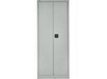 Schäfer Shop Pure Stahlschrank, aus Stahl, 4 Böden, 5 OH, abschließbar, B 800 x T 400 x H 1935 mm, lichtgrau RAL 7035