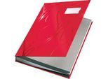 LEITZ® Design-Unterschriftenmappe 5745, 18 Fächer, Karton, rot