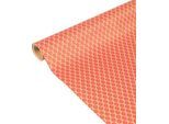 Geschenkpapier Clairefontaine Rote Blumen, blau-braun mit Blumendekor, 5 Tinyrollen mit jeweils L 5 m x B 350 mm