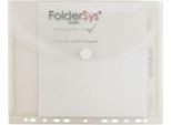 Sichttasche FolderSys FolderGreen®, A4 Hochformat, EURO-Lochung/umlaufende Dehnfalte/Abheftrand/Klappe/Klettverschluss, 100 % PCR-PP, transparent ,10 Stück