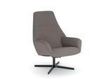 Nowy Styl Drehsessel Barrique, mit Armlehnen, B 540 x T 515 x H 410 mm, Polyesterbezug/Aluminium, taubengrau/schwarz