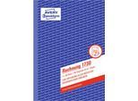 Rechnung Avery Zweckform 1730, Format A5, 1 Buch mit 2 x 40 Blatt, FSC®-Papier, weiß/gelb