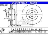 ATE Bremsensatz, Scheibenbremse 142022858 Vorderachse belüftet 254mm 22mm für Suzuki DAIHATSU NISSAN Subaru
