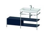 Duravit Happy D.2 Plus Möbelwaschtisch-Kombination HP4847E9898 140 x 49 cm, 2 Hahnlöcher, nachtblau seidenmatt, mit Metallkonsole