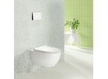 Geberit Acanto WC Komplett-Set mit Duofix Sigma WC Element und Sigma 70 Betätigungsplatte WC mit TurboFlush und WC-Sitz, weiß