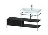 Duravit Happy D.2 Plus Möbelwaschtisch-Kombination HP4847O6969 140 x 49 cm, 1 Hahnloch, nussbaum gebürstet, mit Metallkonsole