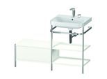 Duravit Happy D.2 Plus Möbelwaschtisch-Kombination HP4845E3636 120 x 49 cm, 2 Hahnlöcher, weiß seidenmatt, mit Metallkonsole