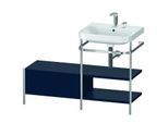 Duravit Happy D.2 Plus Möbelwaschtisch-Kombination HP4845E9898 120 x 49 cm, 2 Hahnlöcher, nachtblau seidenmatt, mit Metallkonsole