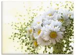 Glasbild ARTLAND "Gänseblümchen und Hofstaat", weiss (farbe bild(er): weiß), B:60cm H:45cm, Bilder, Glasbild, in verschiedenen Grössen