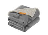 FEANDREA Wasserdichte Hundedecke Sherpa Fleece Grau XL