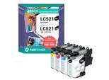 4er Multipack Set kompatibel für Brother LC-521VAL DCP-J 1310 DW Druckerpatronen