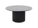 Stylife Couchtisch, Schwarz, Hellgrau, Keramik, Holzwerkstoff, rund, zylindrisch, 80x40x80 cm, einfacher Aufbau, Wohnzimmer, Wohnzimmertische, Couchtische, Couchtische Keramik
