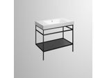 Alape WorkFrame Waschplatz 5270000000 1000 x 525 mm, weiß, Beckenmulde rechteckig zentriert, mit Hahnloch und Überlauf