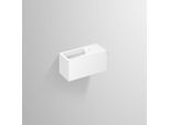 Alape Xplore.S WP.XS1 Waschplatz 5072800000 645 x 268 mm, weiß, Beckenmulde rechteckig links, mit Hahnloch, ohne Überlauf