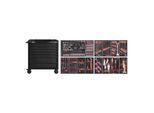 Kraftwerk BT LINE Wertkstattwagen BT900, 7 Schubladen schwarz, 291-tlg (102.217.BLK4)
