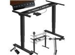 tectake® Tischgestell, elektrisch höhenverstellbar, breitenverstellbar, 110 - 168 x 60 x 60 - 125 cm