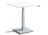 Schäfer Shop Select Monosäulen-Beistelltisch Start Off, elektrisch höhenverstellbar, B 800 x T 800 mm, weiß
