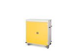 Laptopwagen mit Ladefunktion, 2-Punkt-Verriegelung, CH-Stecker, Feststellbremse, 30 Fächer, B 1310 x T 500 x H 1250, gelb